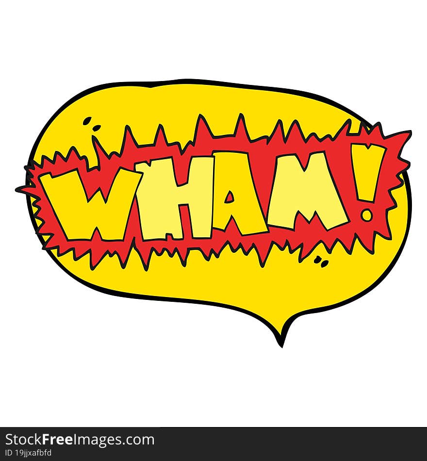 Speech Bubble Cartoon Wham! Symbol