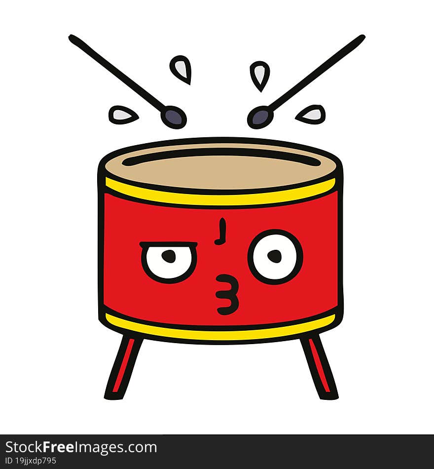 cute cartoon drum