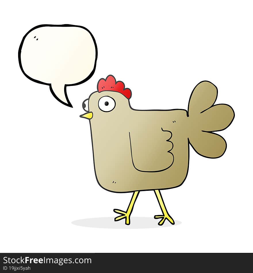 speech bubble cartoon chicken