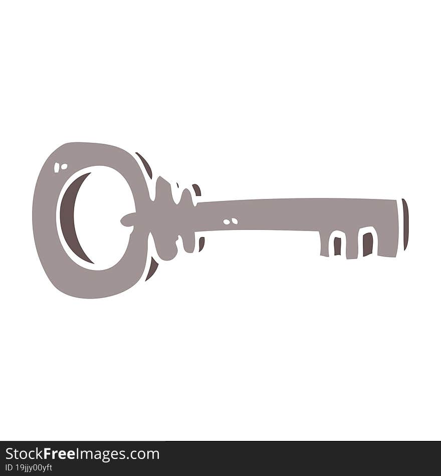 cartoon doodle metal key