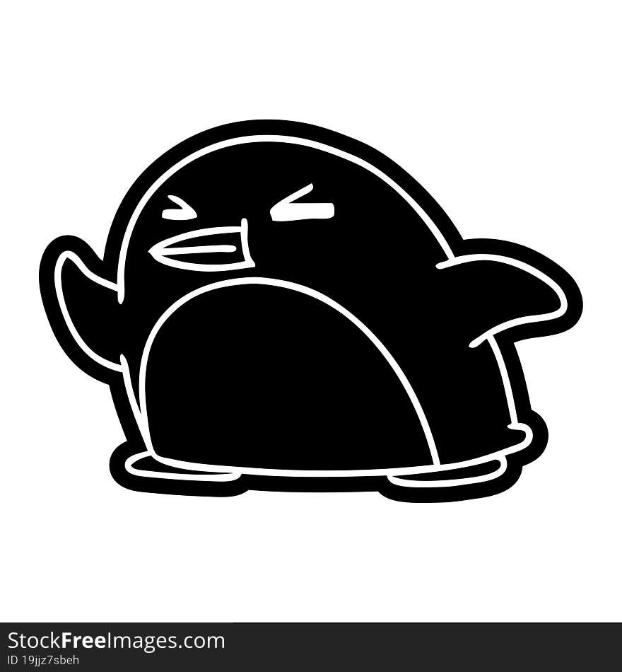 cartoon icon kawaii of a cute penguin