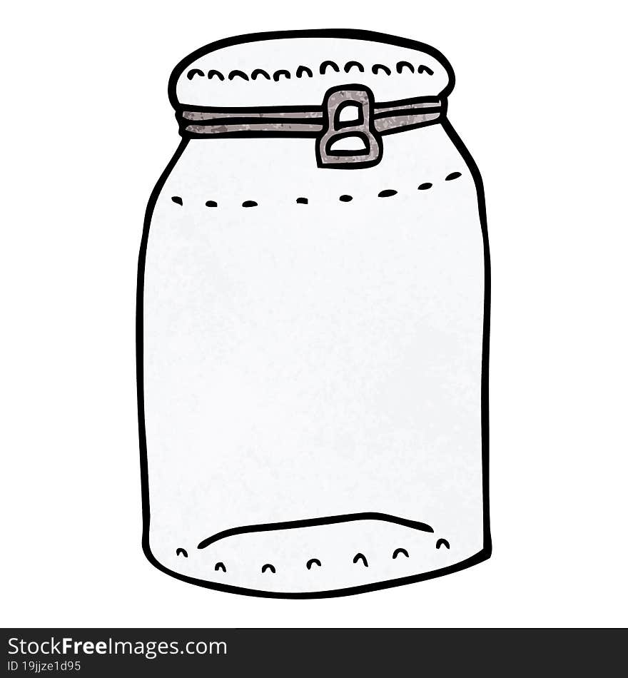 Cartoon Doodle Glass Jar