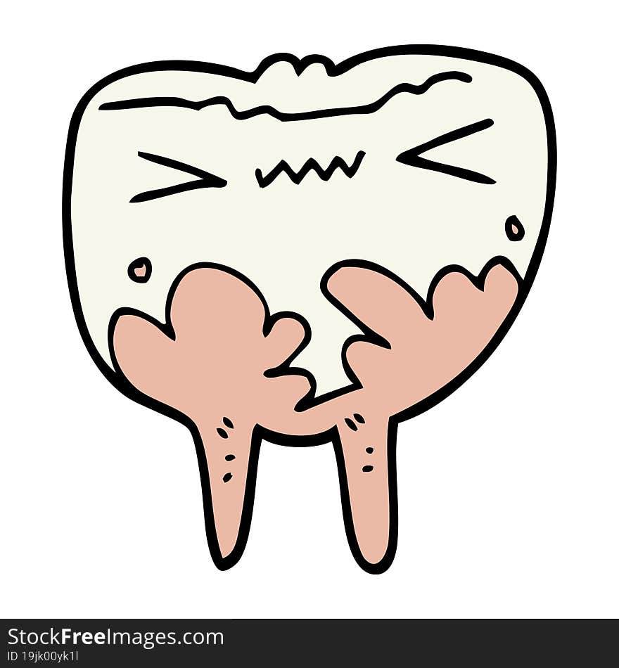 cartoon bad tooth