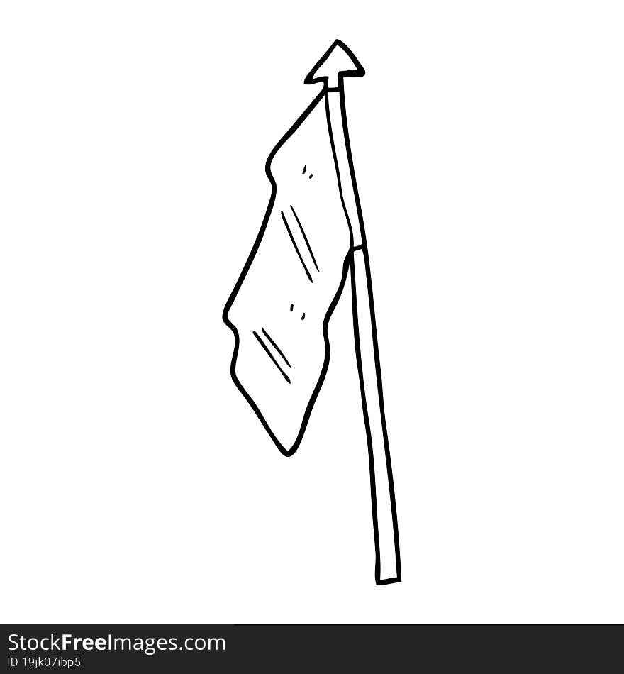 black and white cartoon white flag