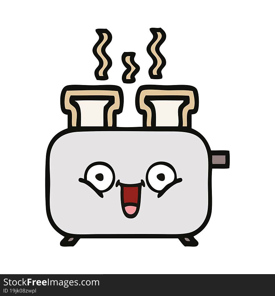 cute cartoon of a toaster