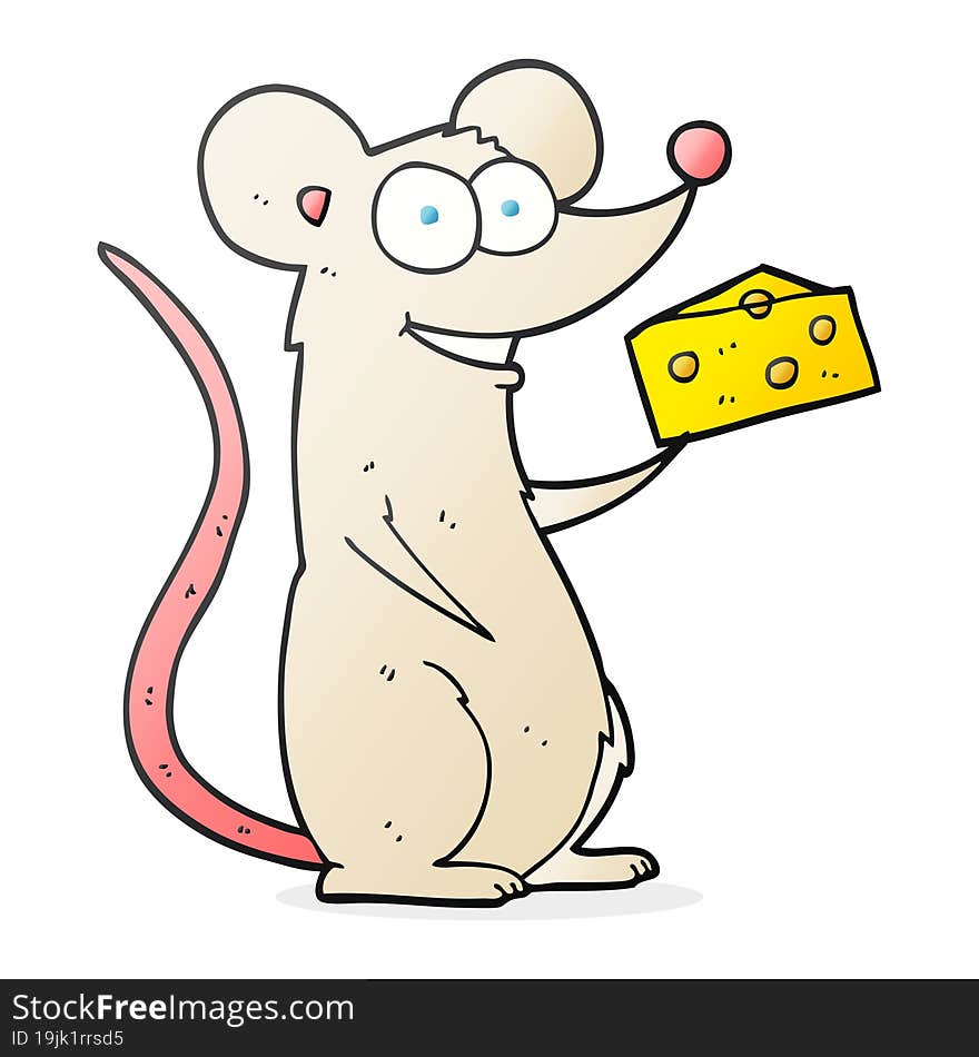 cartoon mouse with cheese