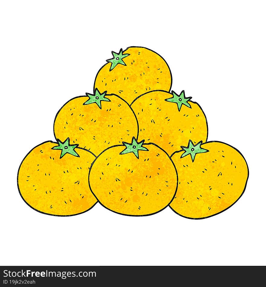 Textured Cartoon Oranges