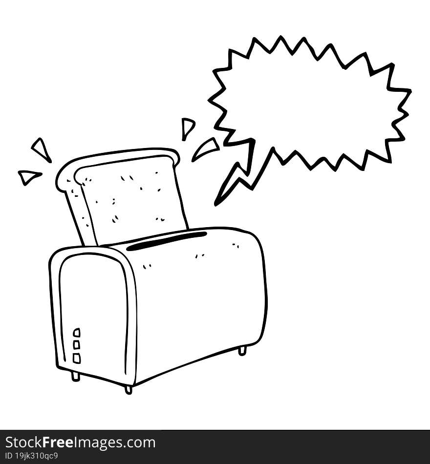 speech bubble cartoon toaster