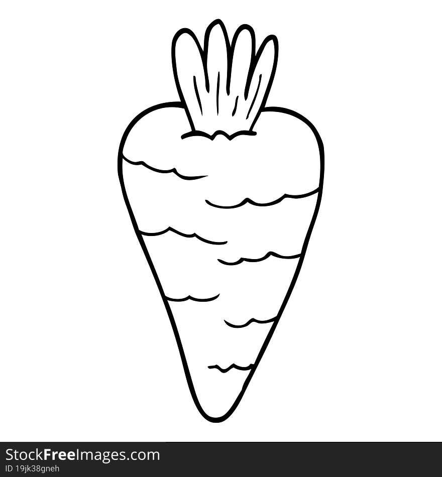 Line Drawing Cartoon Carrot