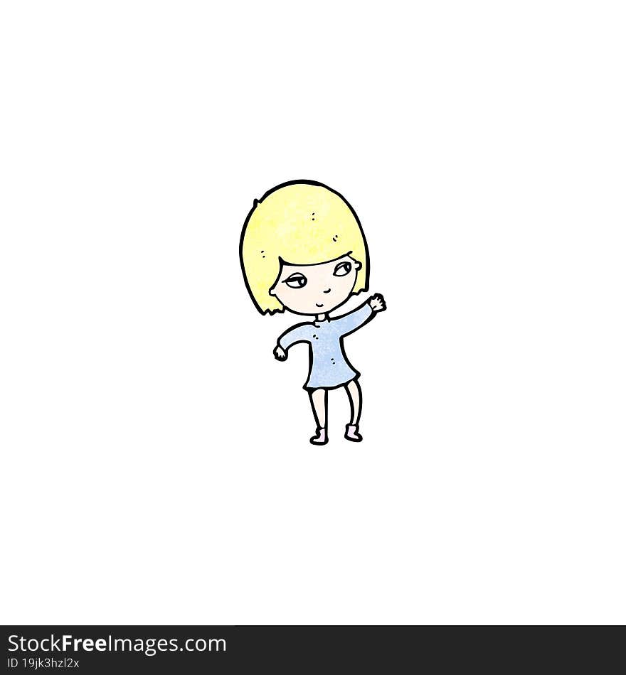 cartoon pretty blond girl