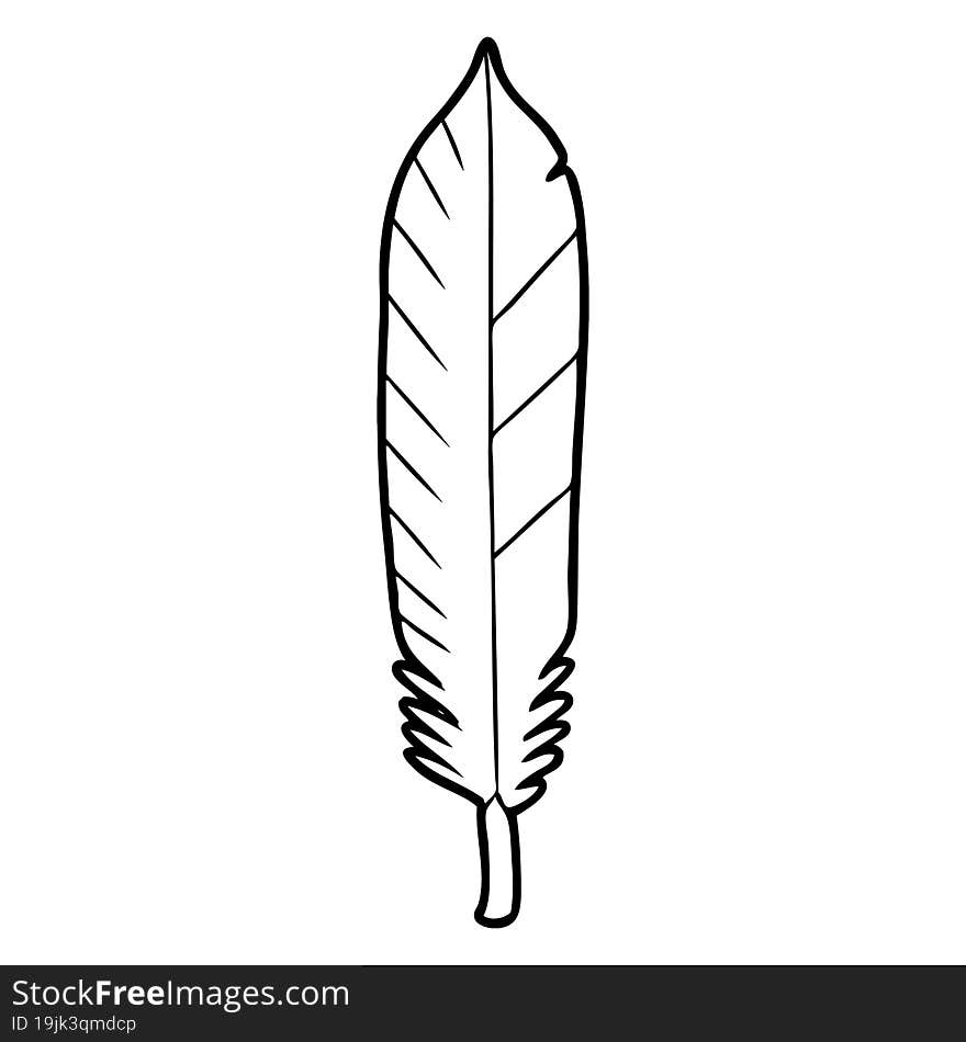 cartoon feather. cartoon feather