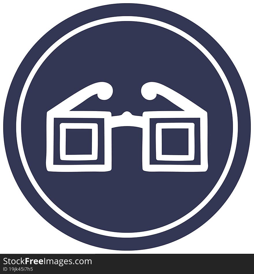 square glasses circular icon symbol