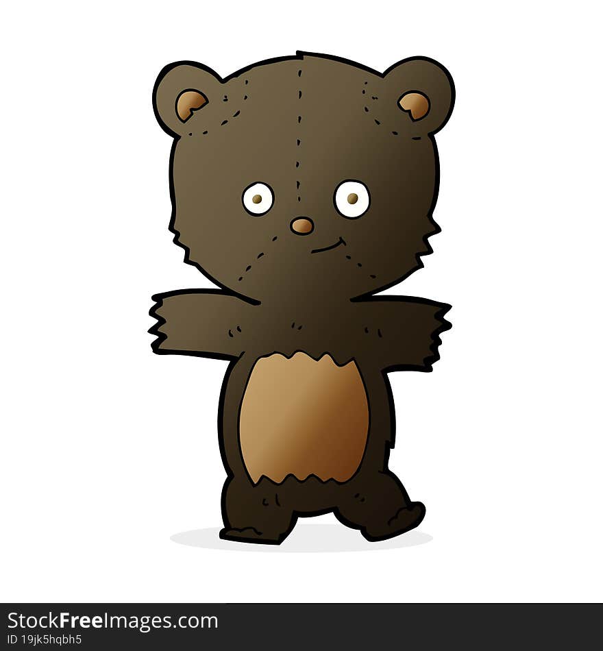 Cute Cartoon Black Bear