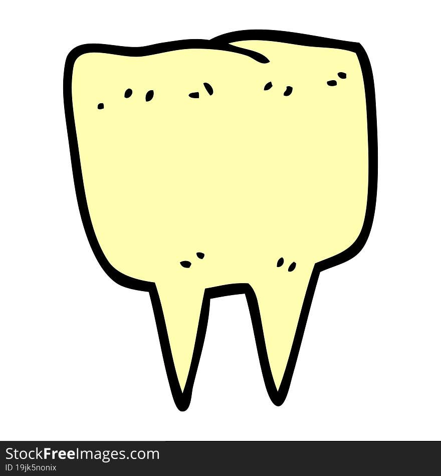 cartoon doodle tooth