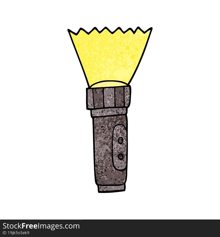 cartoon doodle electric torch