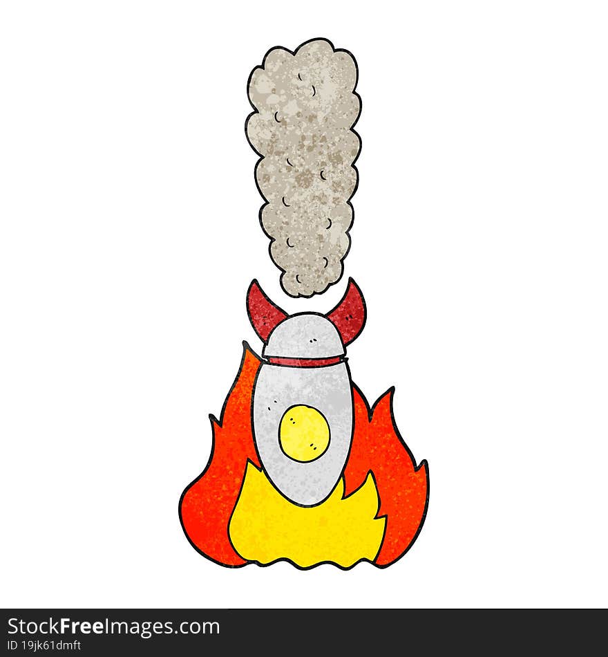 textured cartoon falling bomb