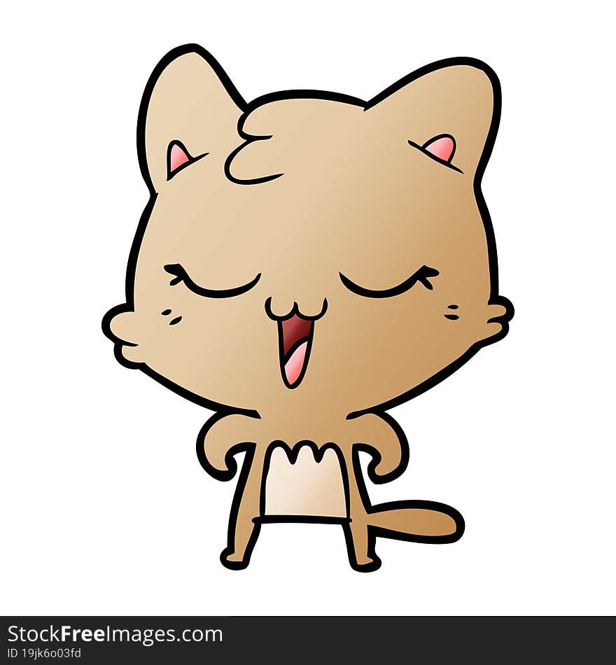 happy cartoon cat. happy cartoon cat