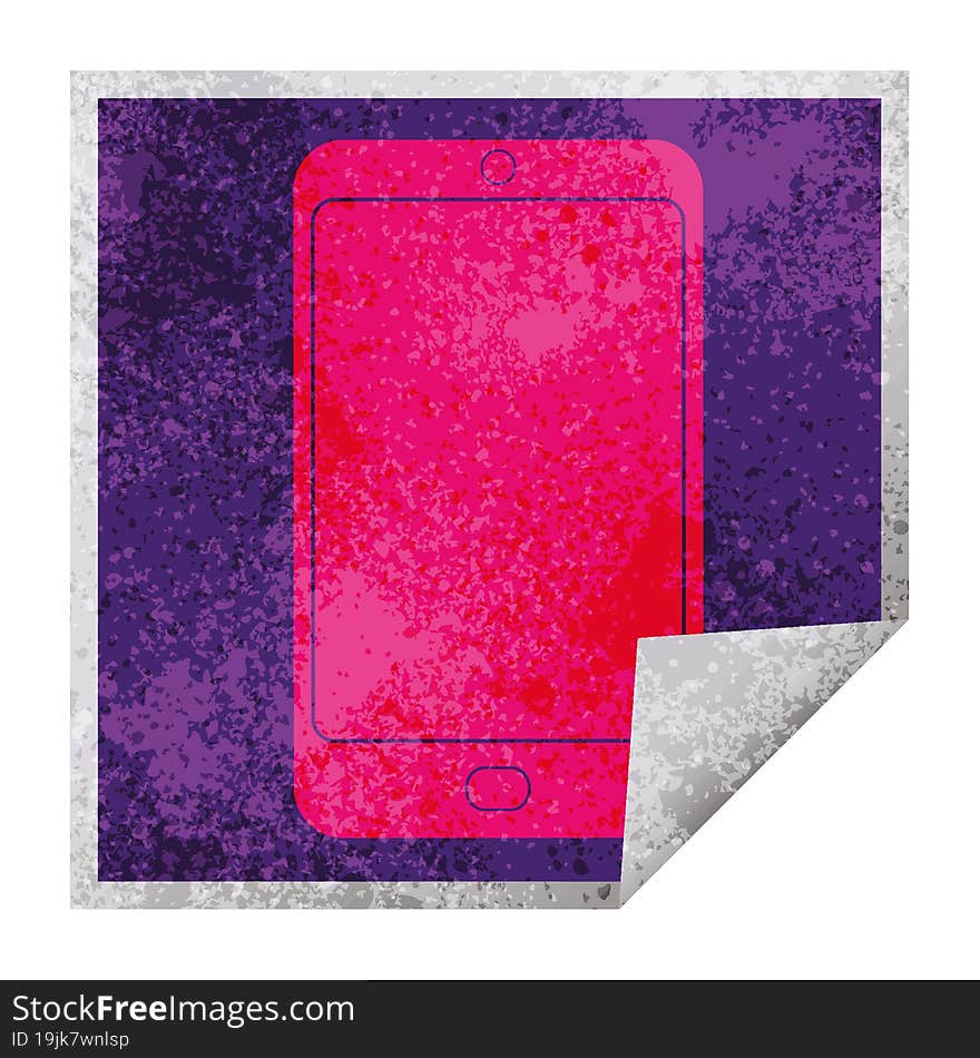 Cell Phone Square Peeling Sticker