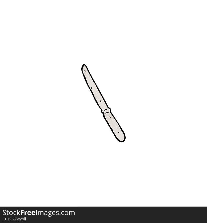 bent kitchen knife cartoon