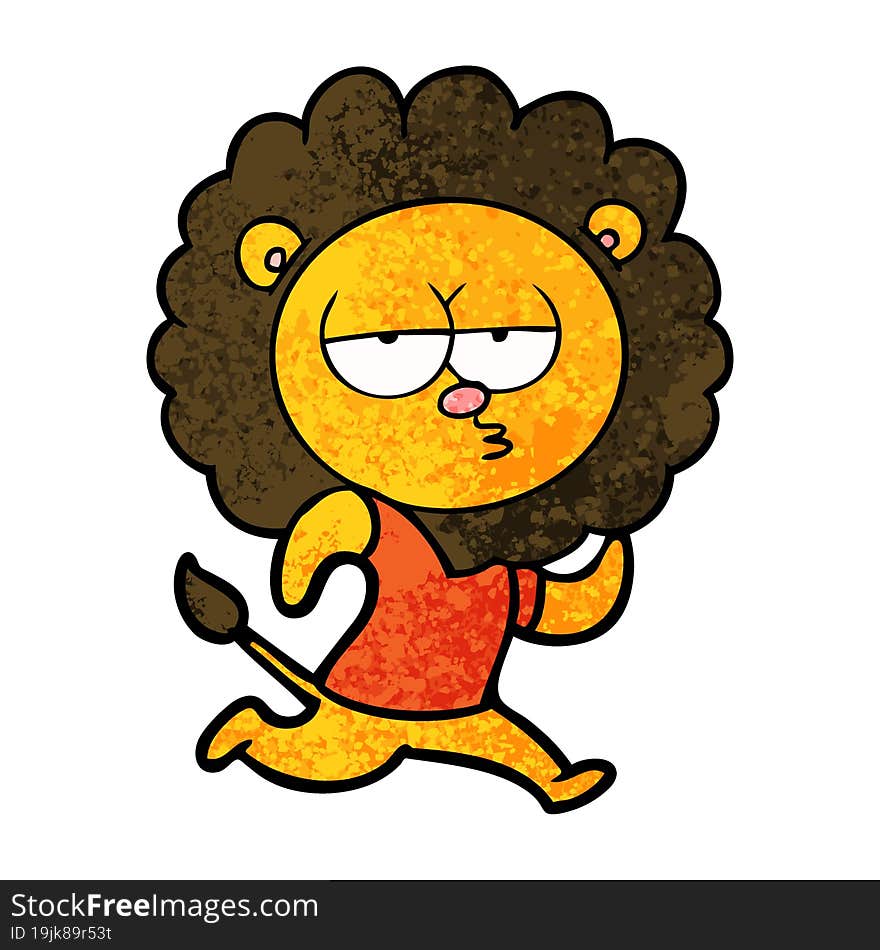 cartoon running lion. cartoon running lion