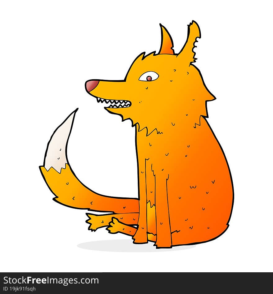 Cartoon Fox Sitting