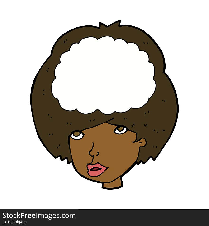 Cartoon Empty Headed Woman