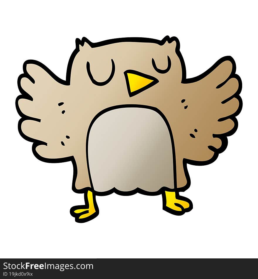 Vector Gradient Illustration Cartoon Owl