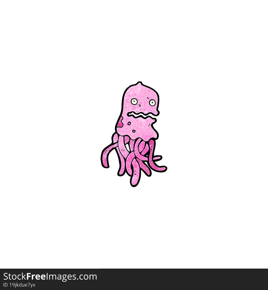 cartoon crazy jellyfish