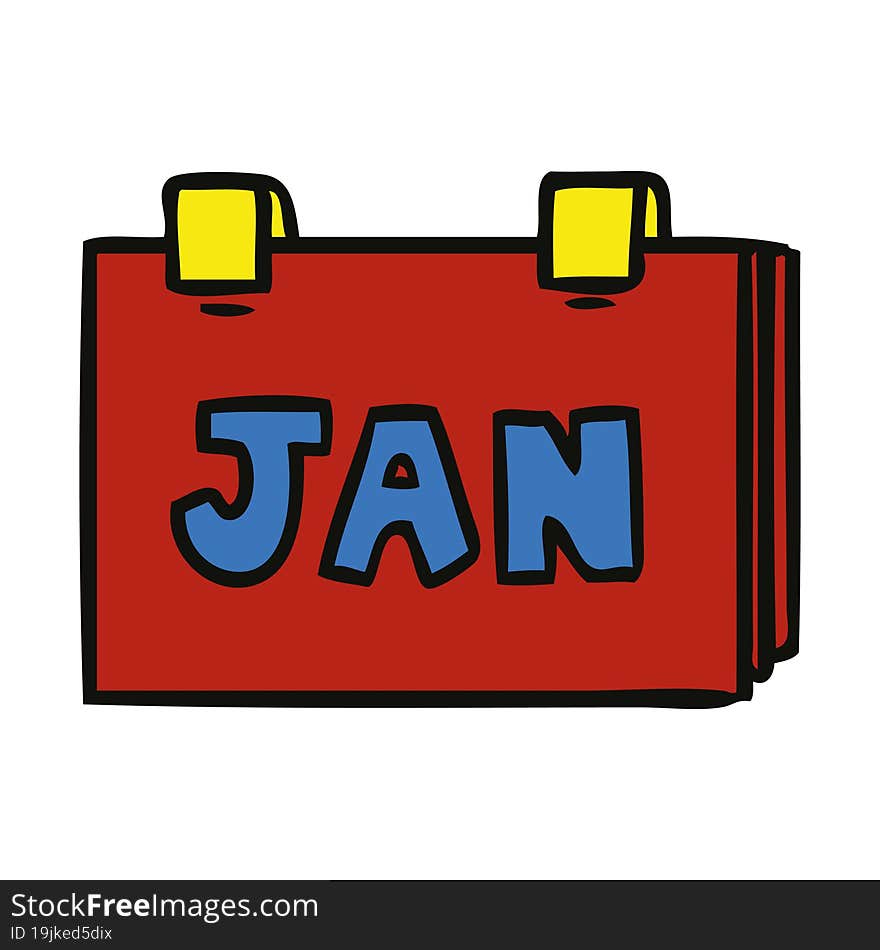 cartoon doodle of a calendar with jan