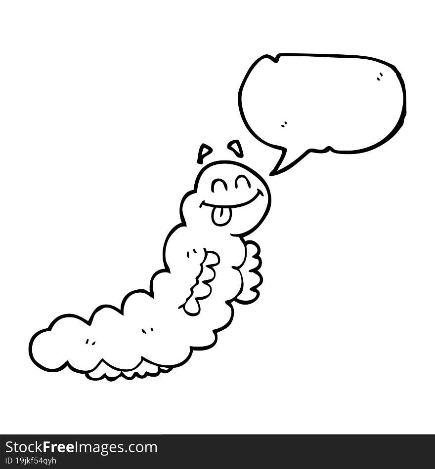 speech bubble cartoon caterpillar