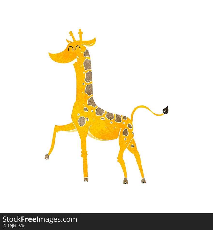 retro cartoon giraffe