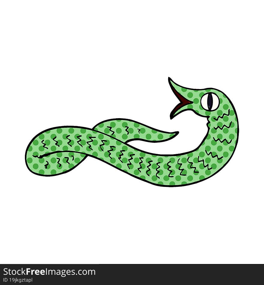 cartoon doodle medieval snake