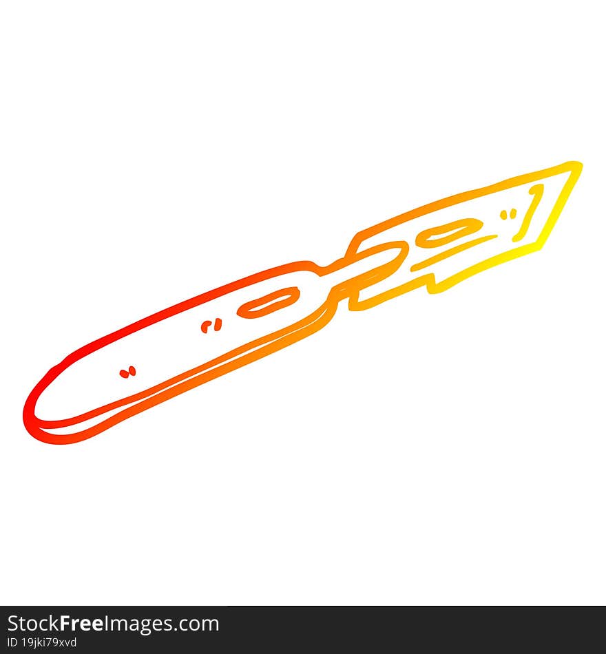 warm gradient line drawing cartoon surgeon blade