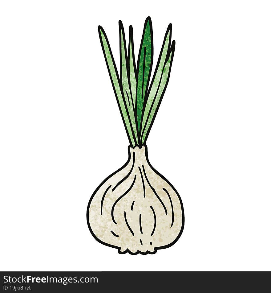 cartoon doodle sprouting onion