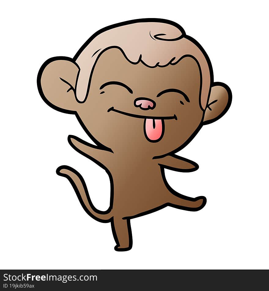 funny cartoon monkey dancing. funny cartoon monkey dancing