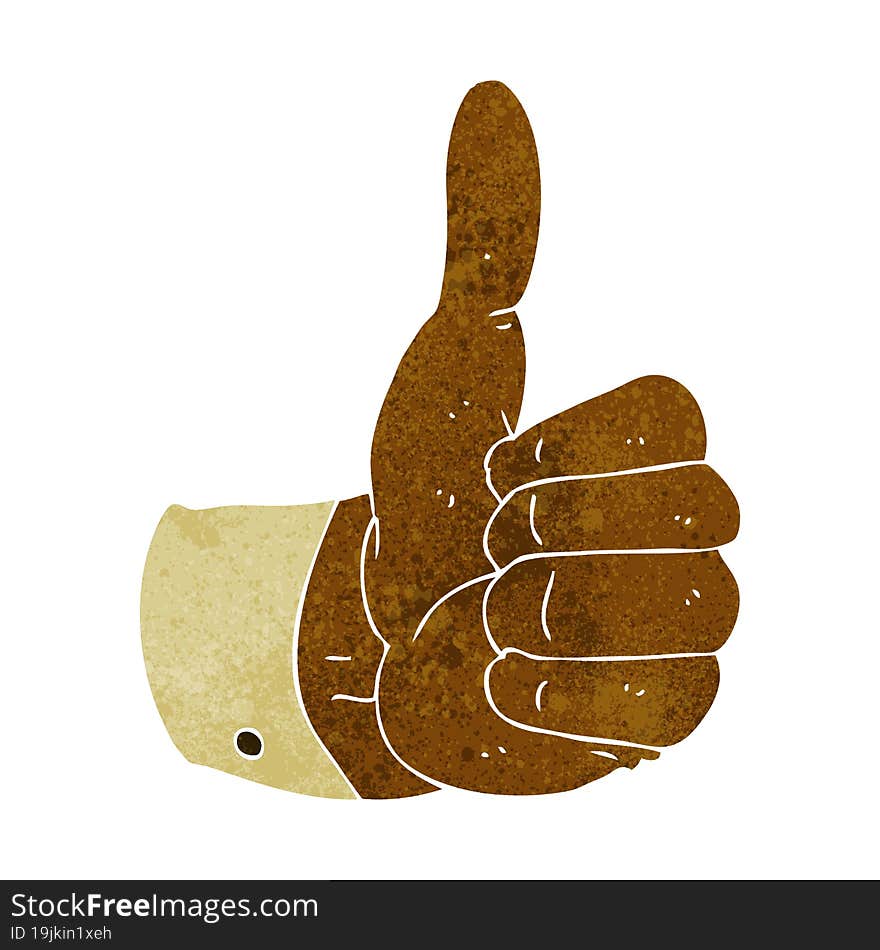 cartoon thumbs up symbol