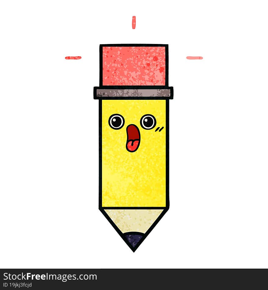 retro grunge texture cartoon pencil