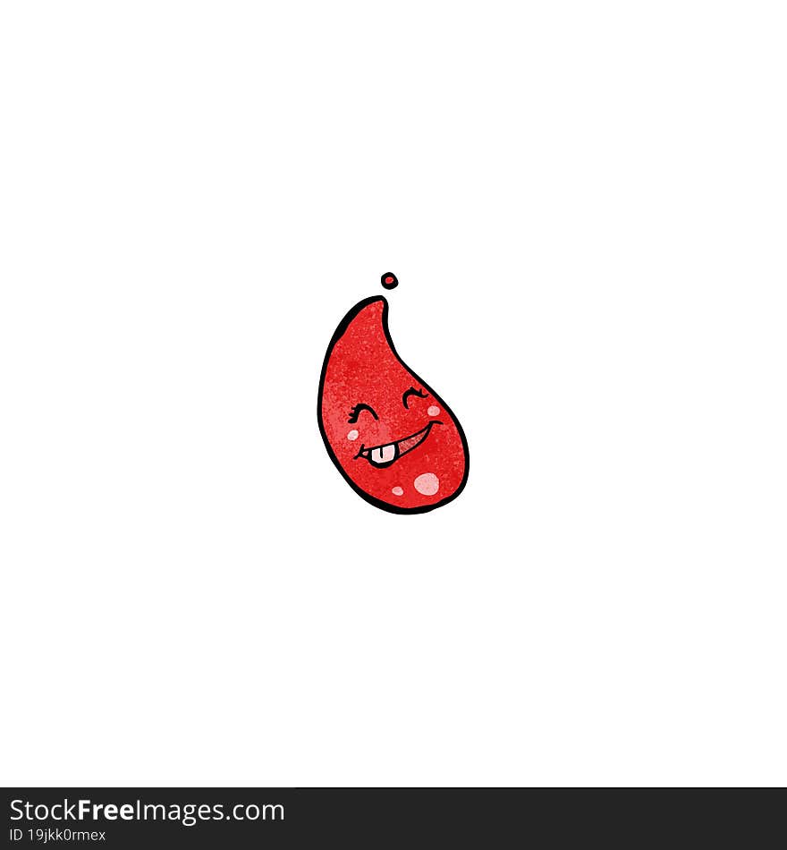 cartoon blood drop