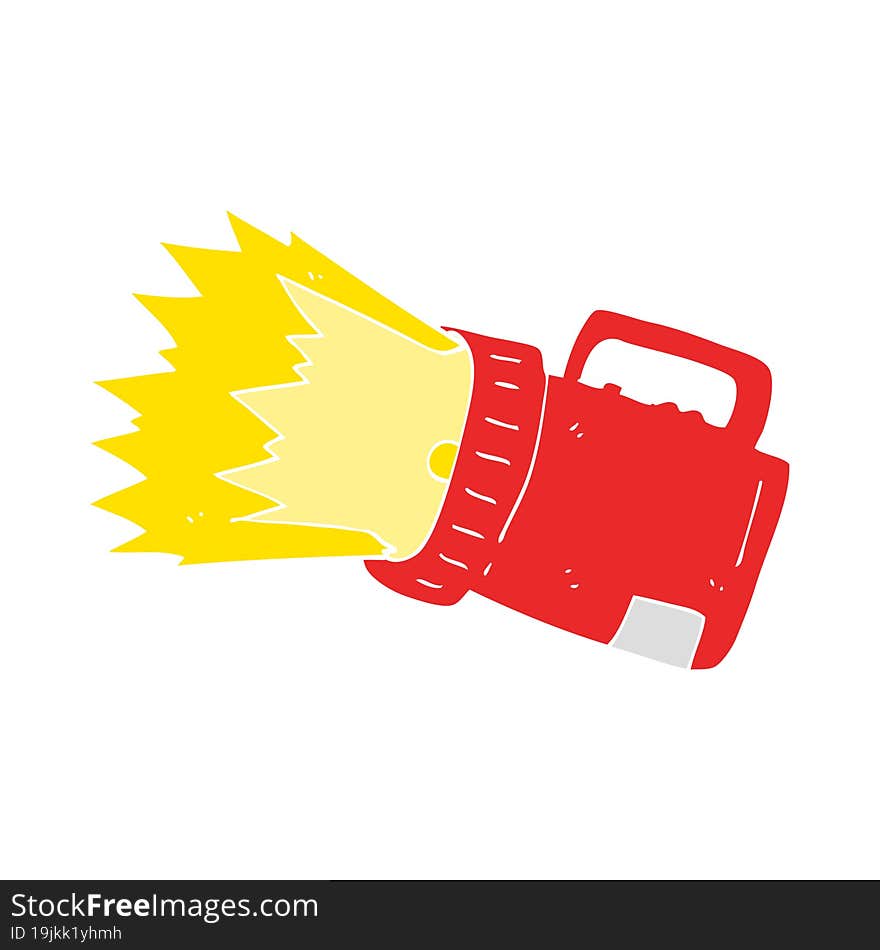 flat color illustration of a cartoon torch