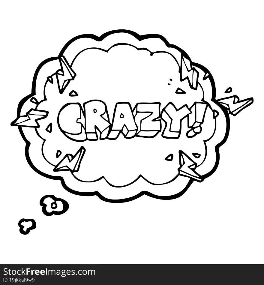 thought bubble cartoon shout crazy