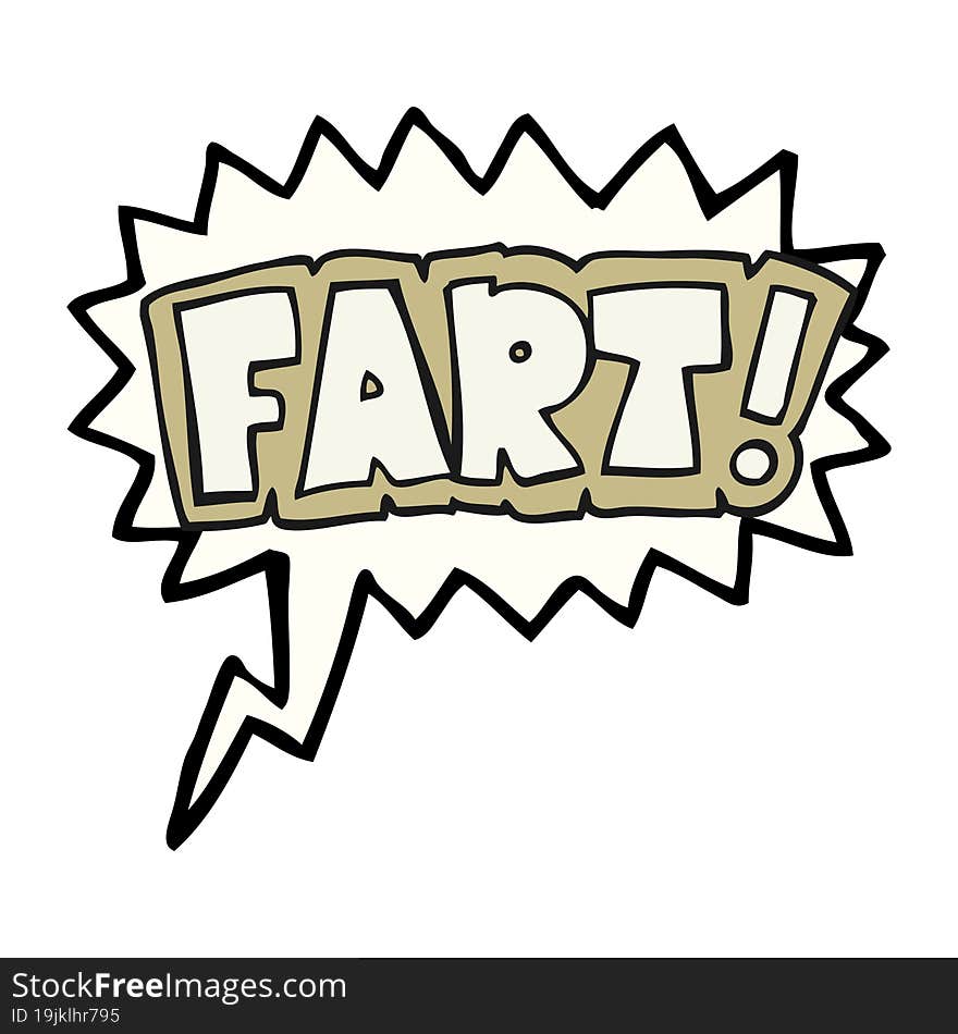 speech bubble cartoon fart symbol