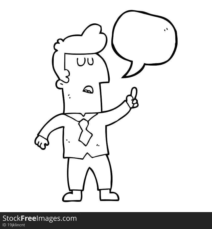 Speech Bubble Cartoon Businessman