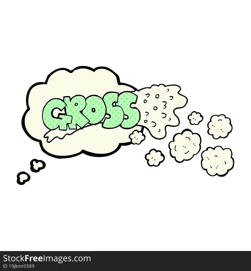 gross freehand drawn thought bubble cartoon. gross freehand drawn thought bubble cartoon