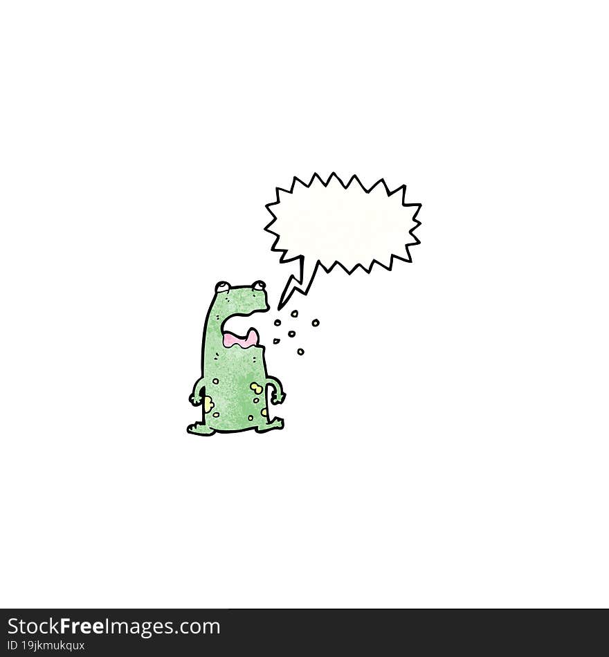 Cartoon Burping Frog