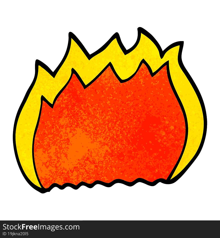 cartoon doodle fire