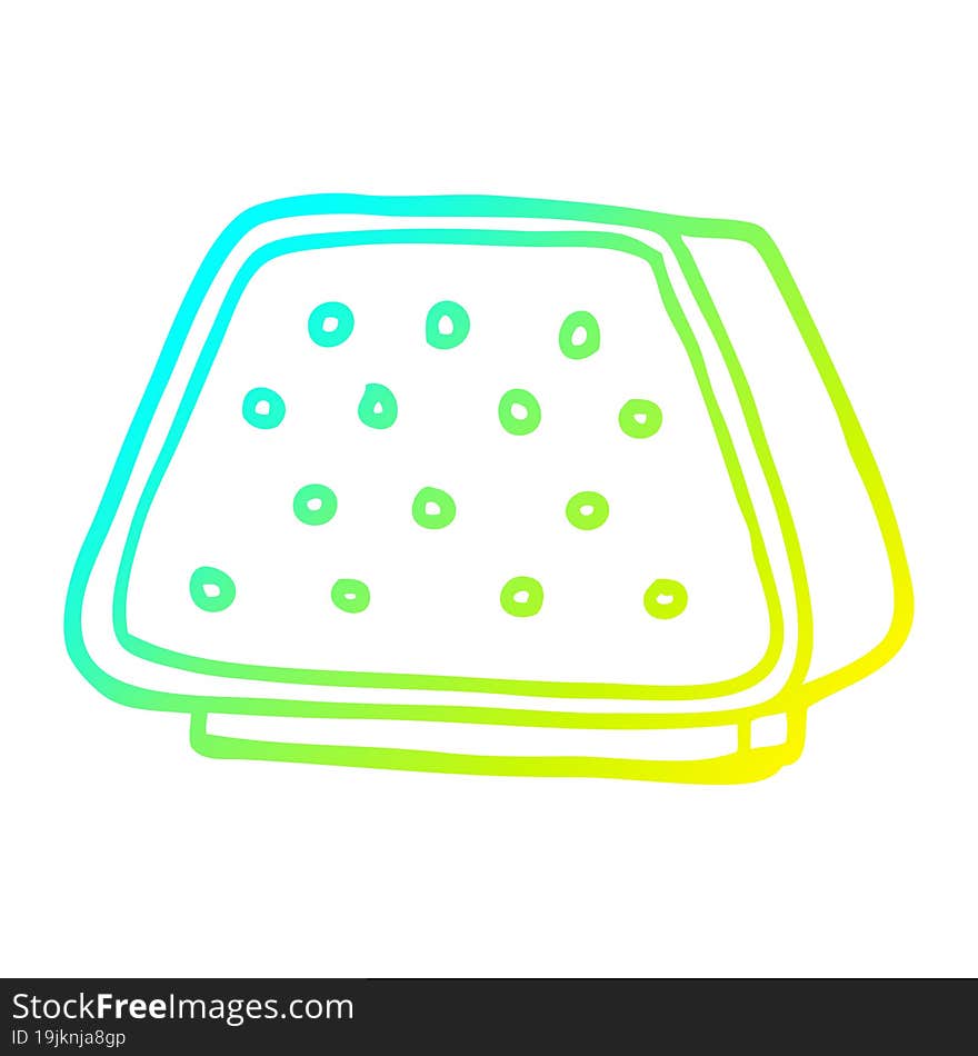 cold gradient line drawing of a cartoon intercom