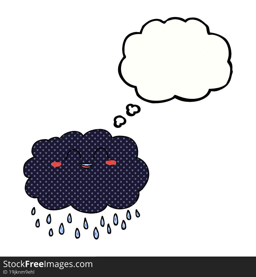 thought bubble cartoon raincloud