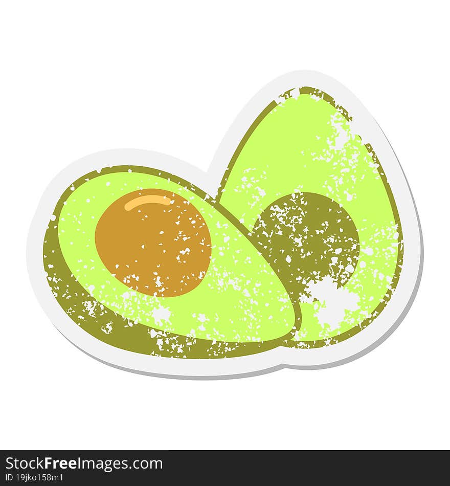 avocado grunge sticker