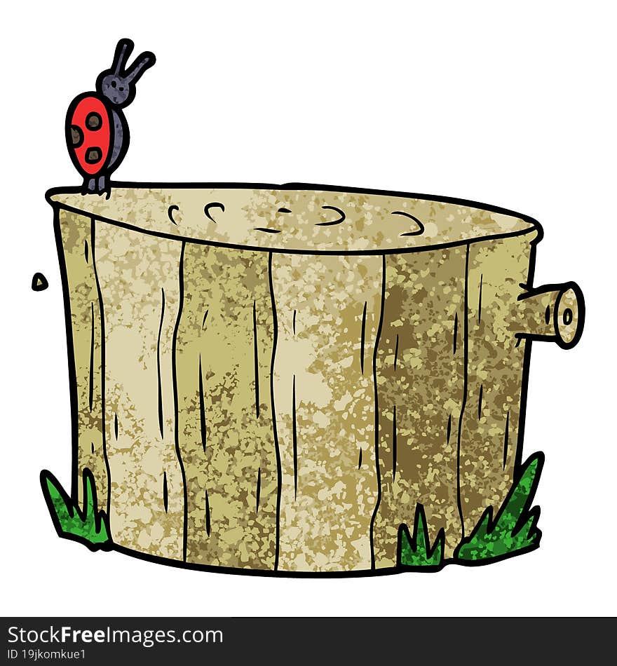 cartoon tree stump. cartoon tree stump