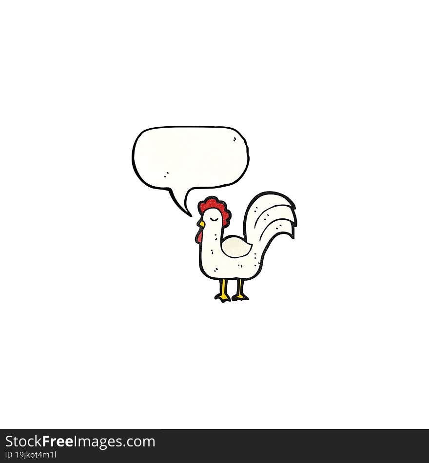 Cartoon Clucking Chicken